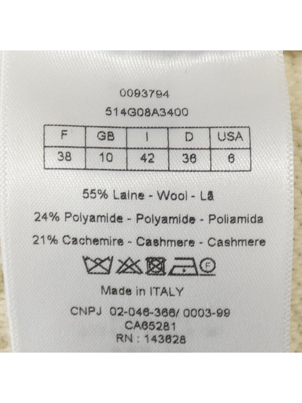 ★SOLD★ Dior Christian Cannage Wool & Cashmere Blend Jacket - Picture 3 of 6